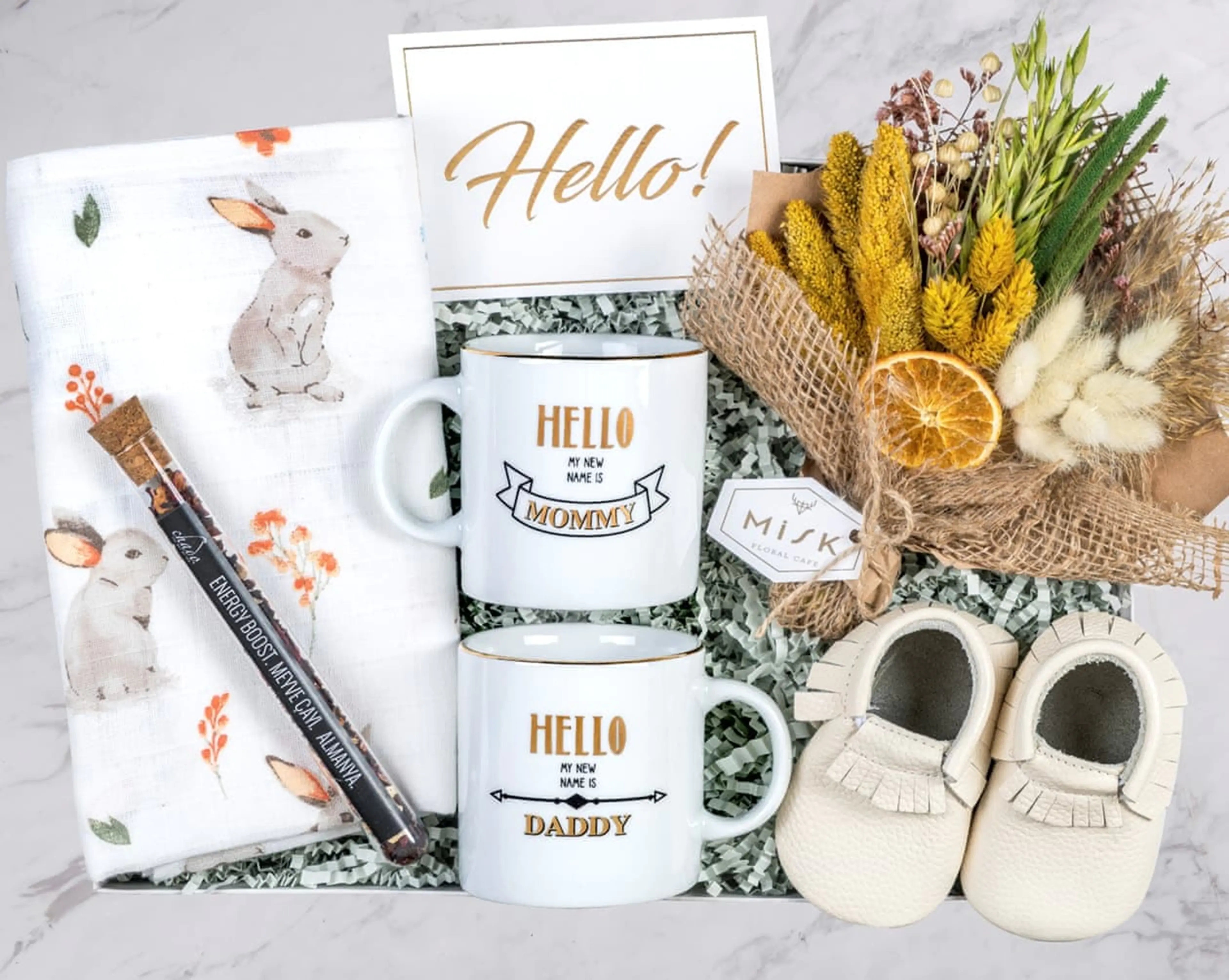 Anne Babalığa Merhaba Bebek Hediye Kutusu