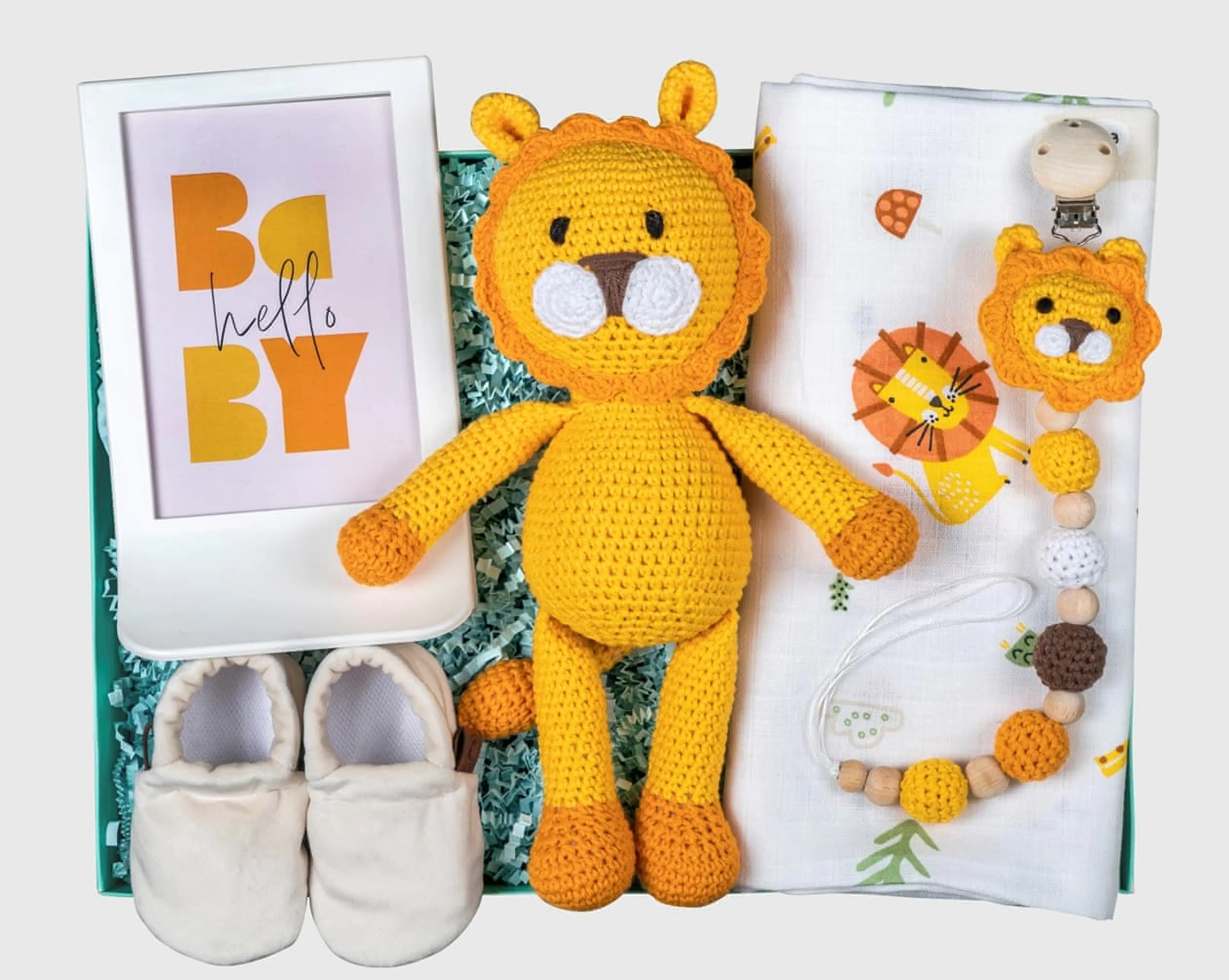 Aslanlı Set Erkek Bebek Hediye Kutusu