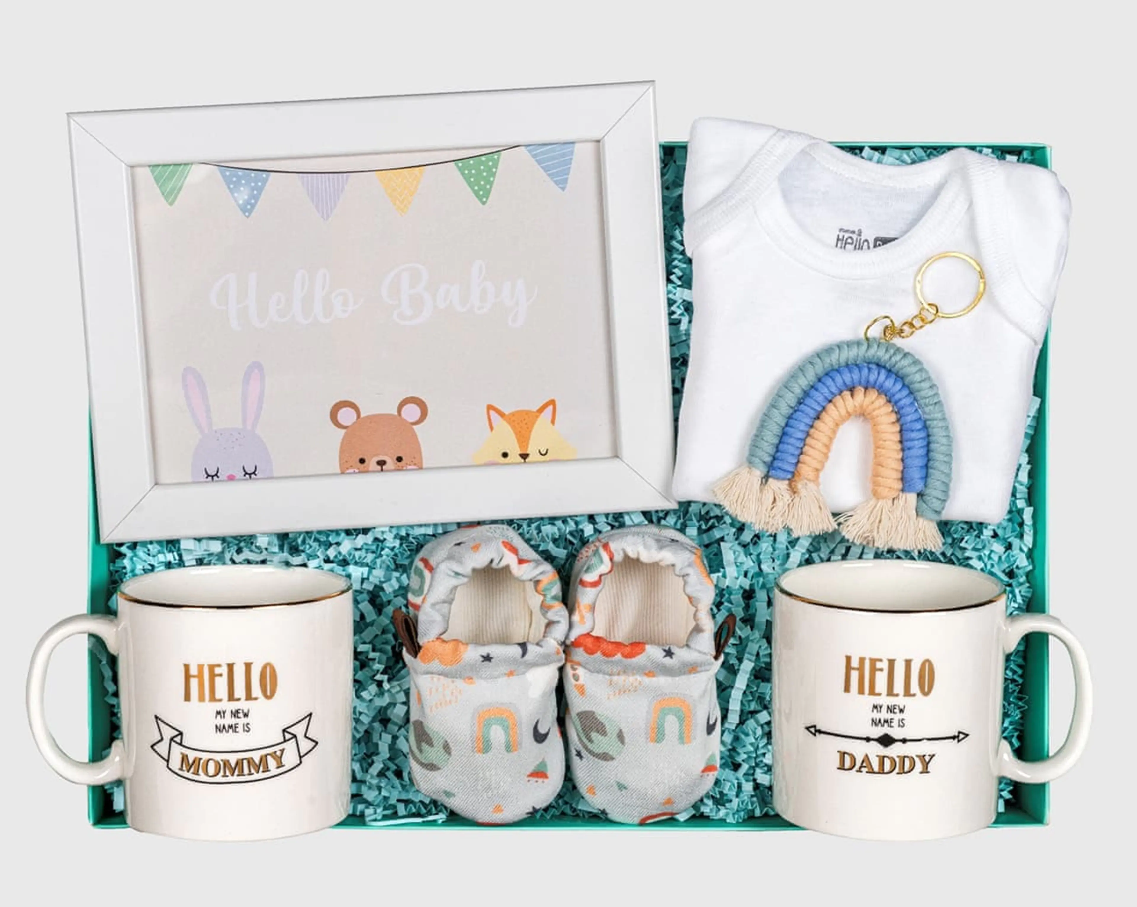 Gökkuşağı Erkek Bebek Hediye Kutusu